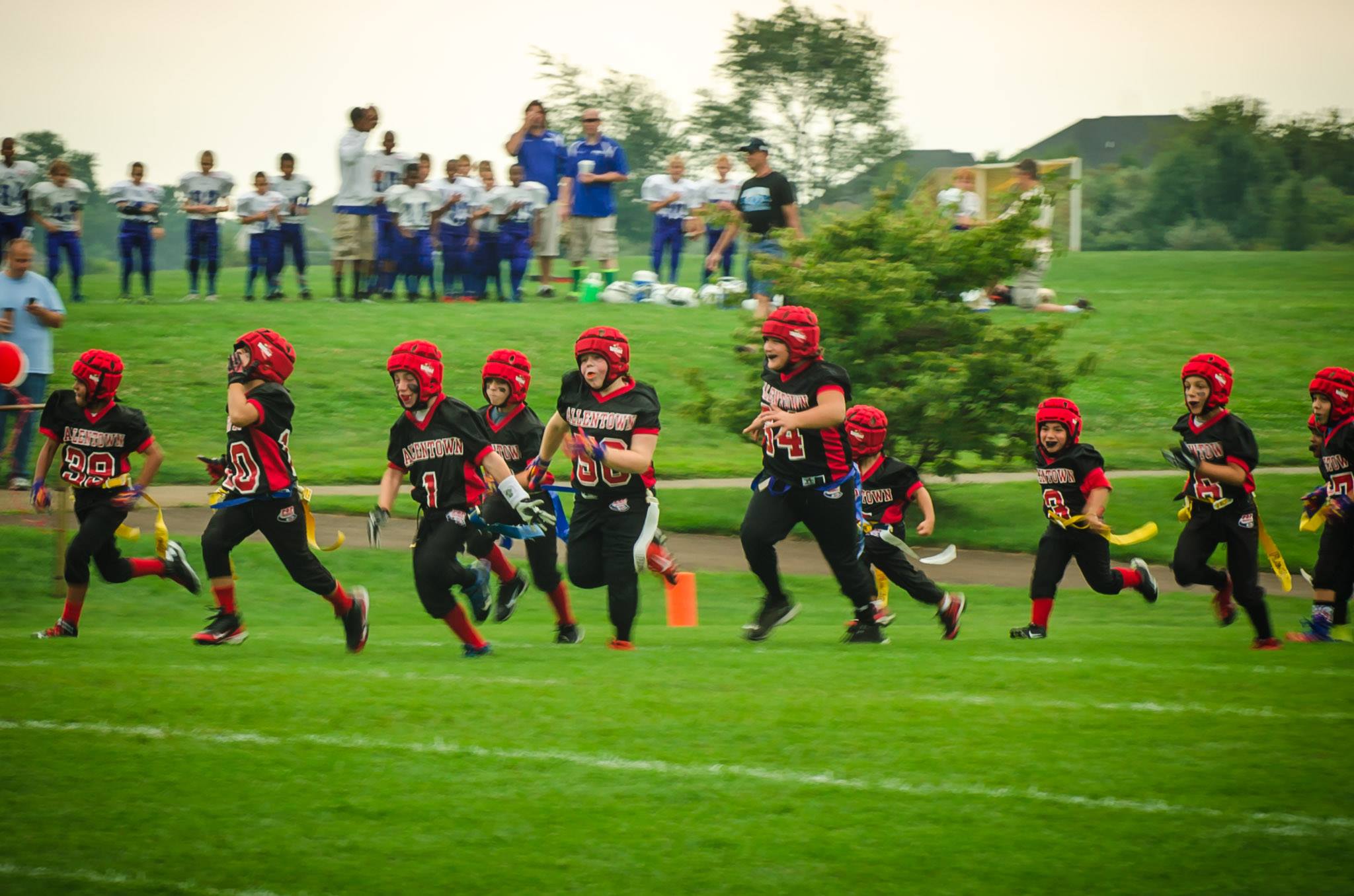football helmets