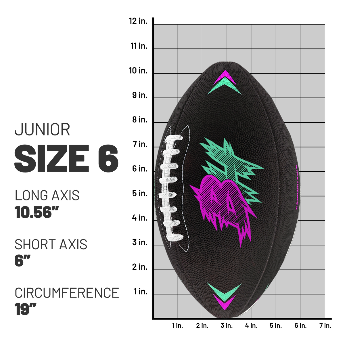 GameBreaker Custom Printed Football. Black football size 6