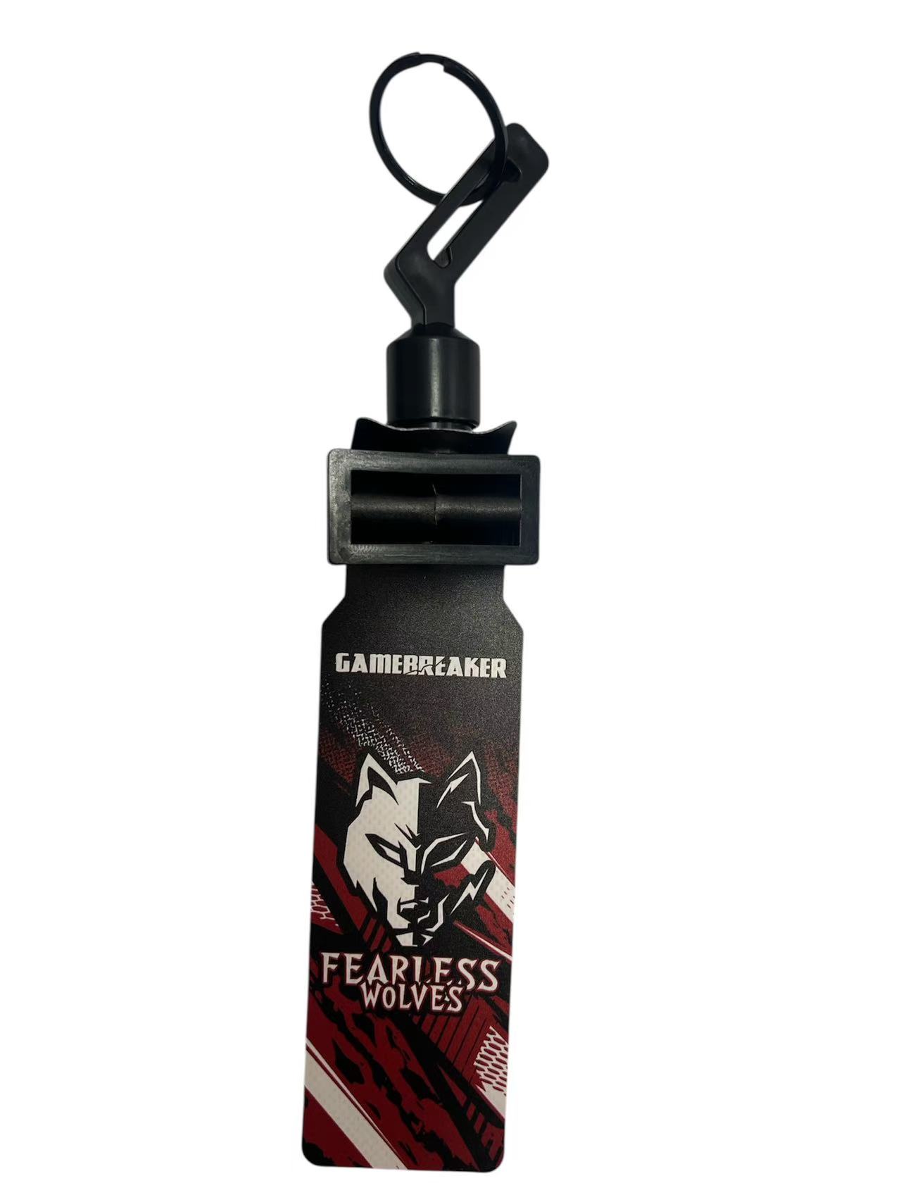 Gamebreaker Poppaz flag key ring in black and red