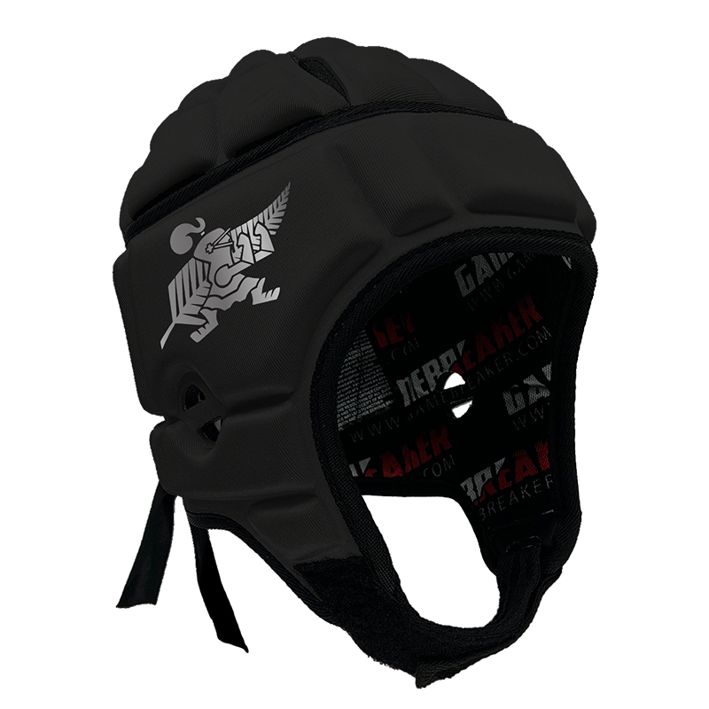All Blacks Crusaders :: GameBreaker or GameBreaker-Pro Headgear with Free Cinch Pack and Lip Protector Mouth and Gamebreaker Lip Protector Mouthpiece