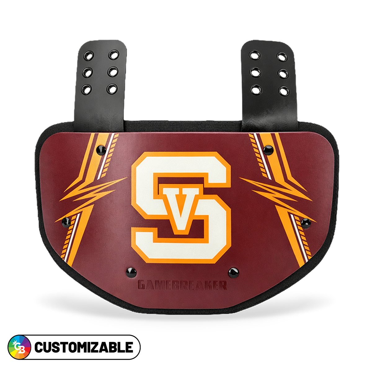 GameBreaker Football Back Plate W/ Customizable Design