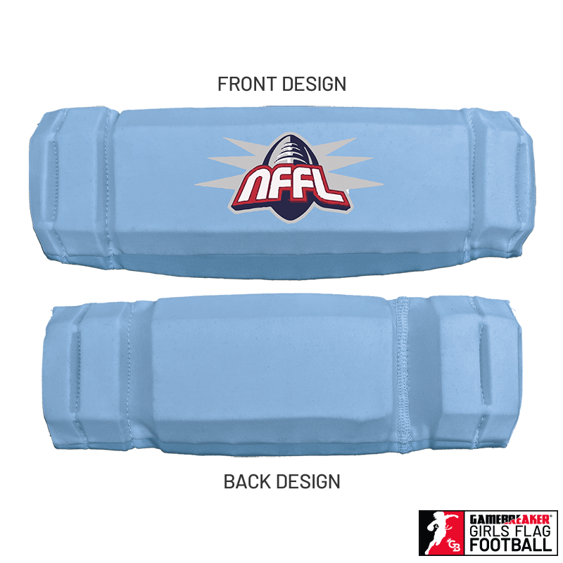 NARRAGANSETT FLAG FOOTBALL :: AURA GIRLS FLAG FOOTBALL HEADBAND WITH FREE CINCH PACK AND LIP PROTECTOR MOUTH PIECE