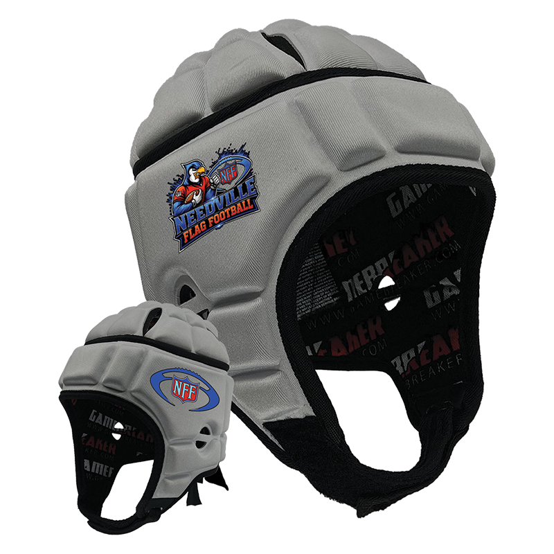 Needville Flag Football - Silver :: GameBreaker Headgear with Free Cinch Pack and Gamebreaker Lip Protector Mouthpiece