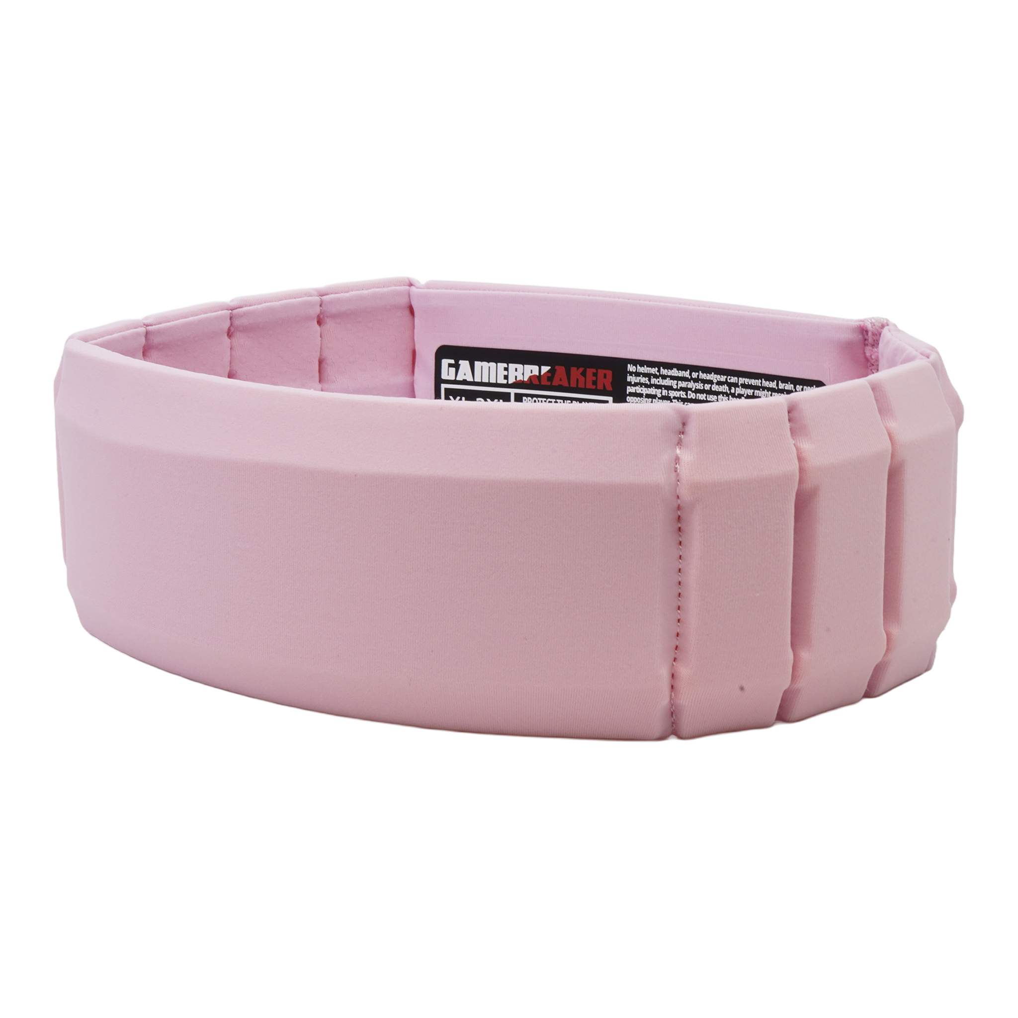A light pink padded band with a visible GAMEBREAKER brand label inside the headband, shown on a plain white background.