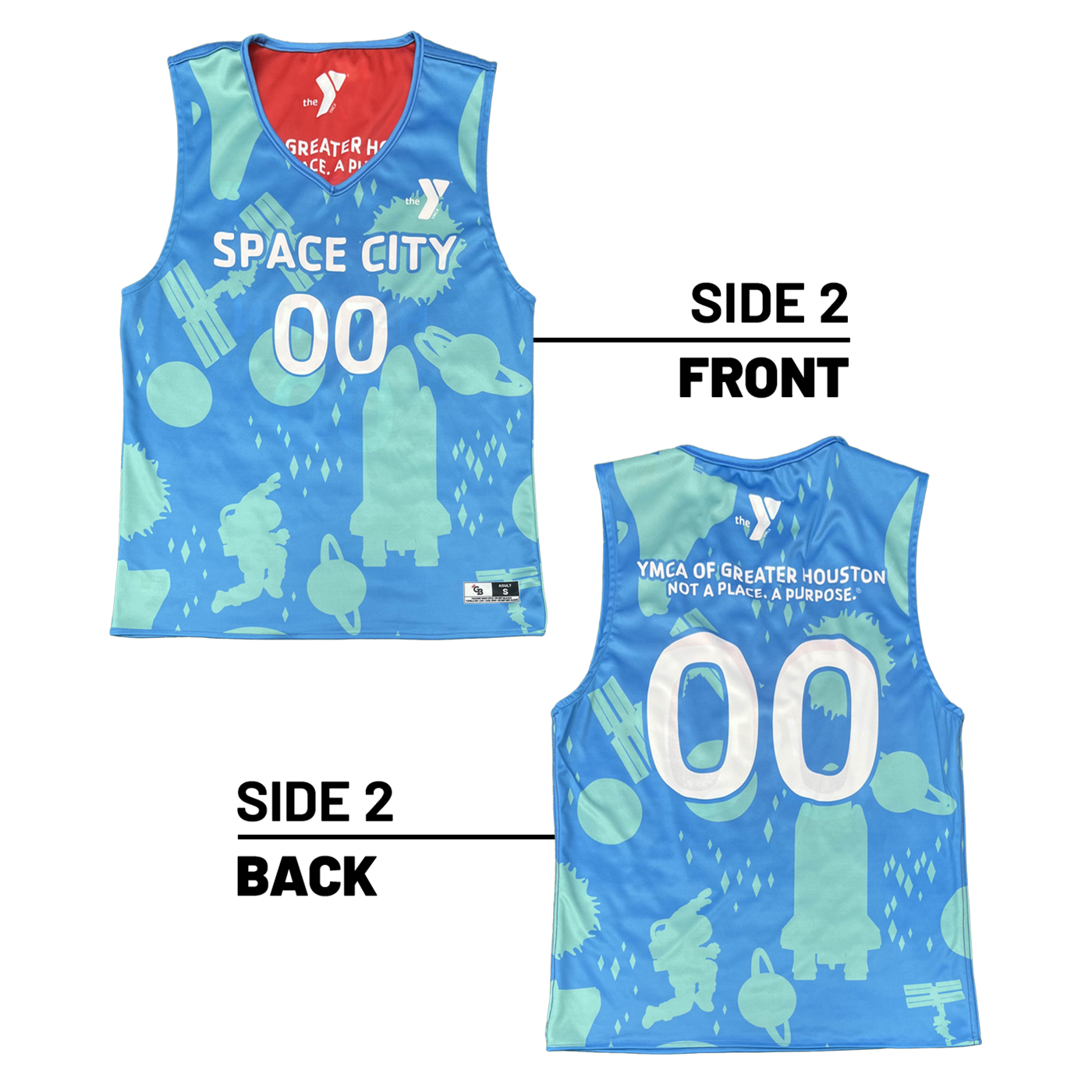 YMCA of Greater Houston :: Lightweight V-Neck Reversible Basketball Jersey