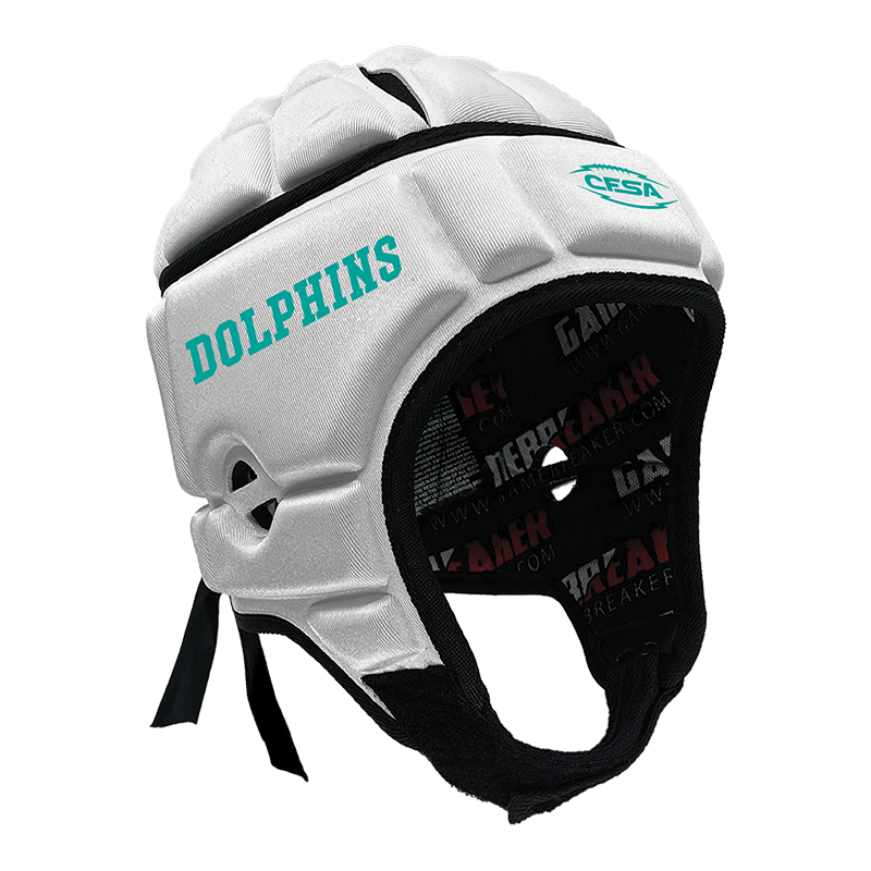 CFSA - Dolphins :: GameBreaker or GameBreaker-PRO Headgear With Free Cinch Pack And Gamebreaker Lip Protector Mouth Guard
