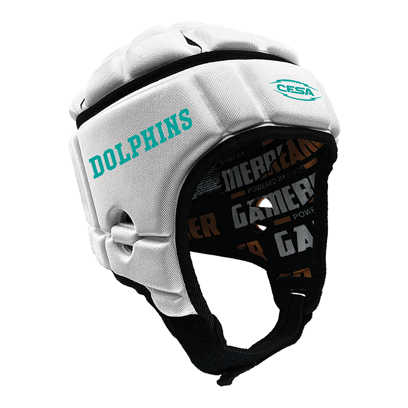 CFSA - Dolphins :: GameBreaker or GameBreaker-PRO Headgear With Free Cinch Pack And Gamebreaker Lip Protector Mouth Guard
