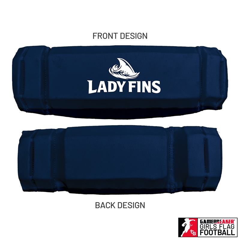 Lady Fins Girls Flag Football :: AURA Headband with Free Cinch Pack and GameBreaker Lip Protector Mouthpiece