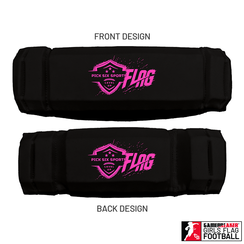 Pick Six Sports Girls Flag Football :: AURA Headband with Free Cinch Pack and Gamebreaker Lip Protector Mouthpiece