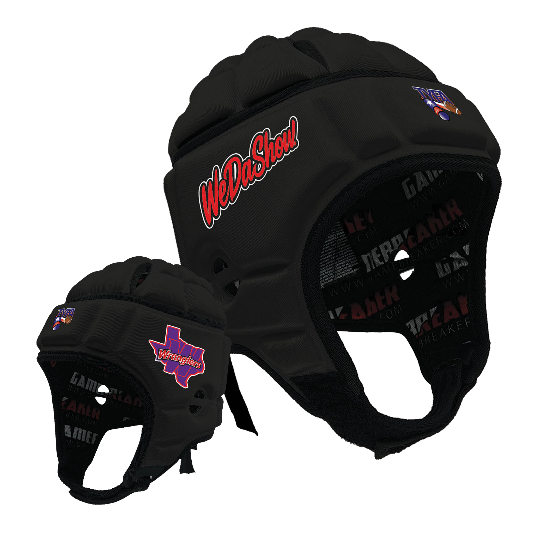 Capital Area Jr. Wranglers - TYFA :: GameBreaker or GameBreaker-Pro Headgear with Free Cinch Pack and Lip Protector Mouthguard