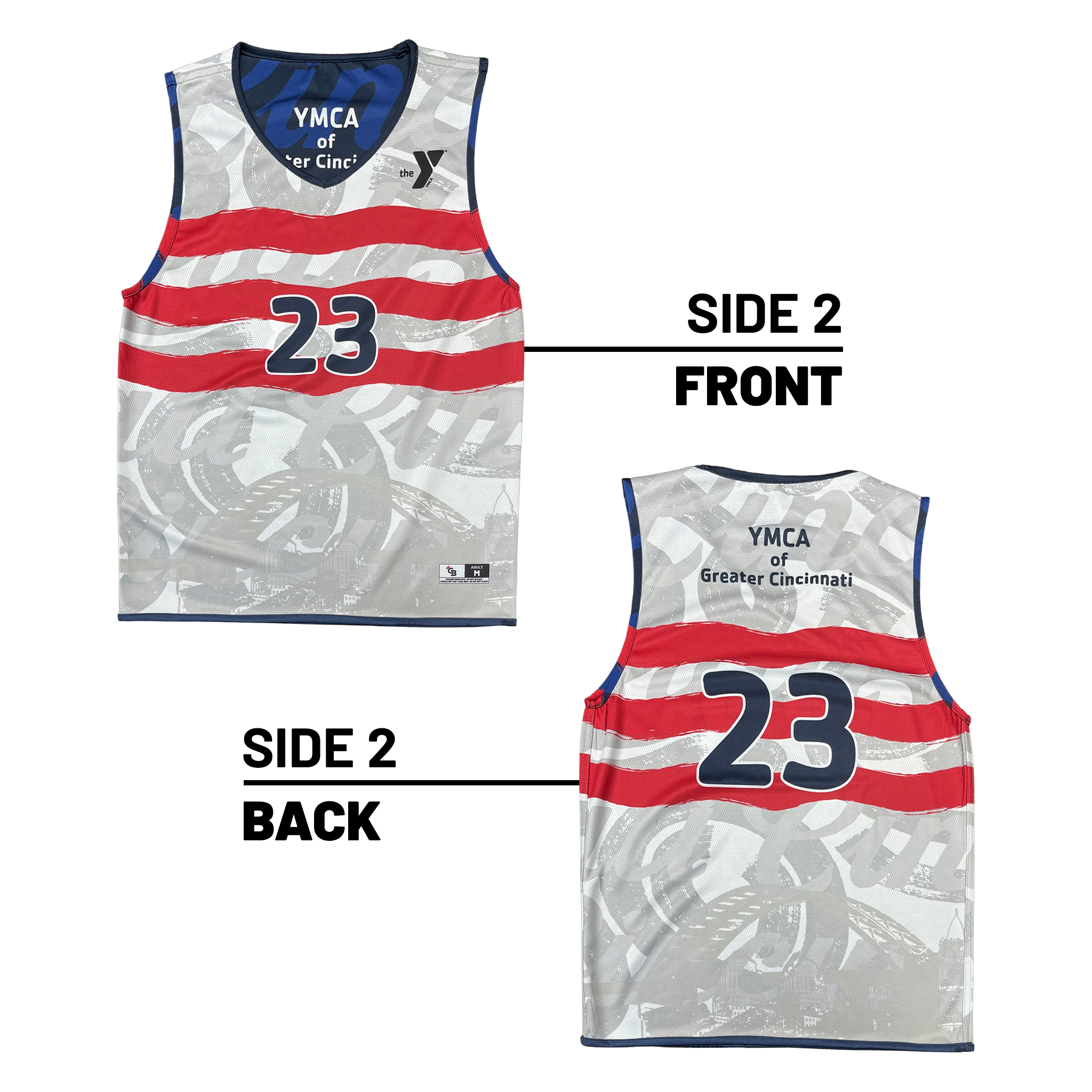 YMCA of Greater Cincinnati :: Lightweight V-Neck Reversible Basketball Jersey
