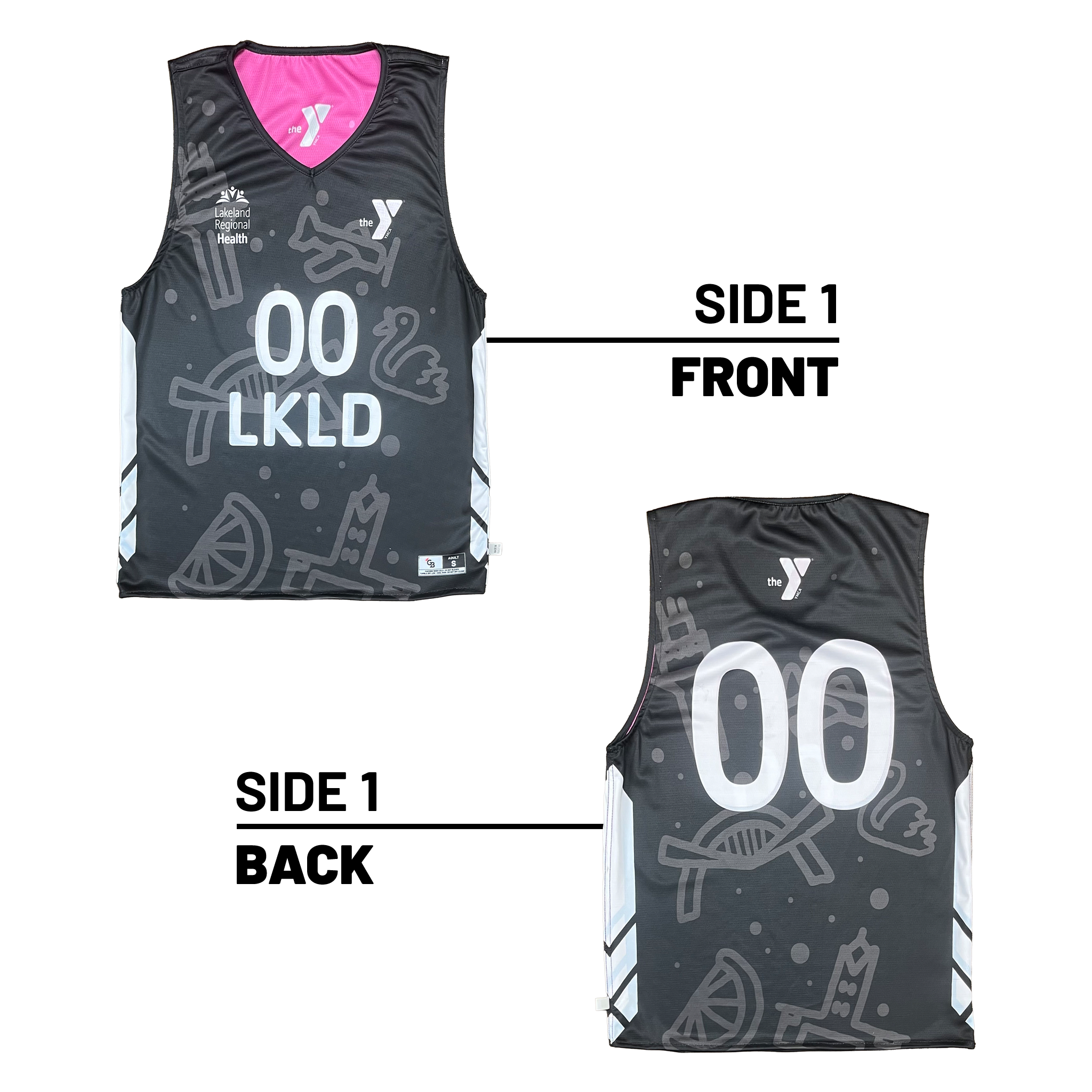 YMCA of West Central Florida :: Lightweight V-Neck Reversible Basketball Jersey