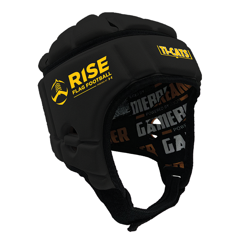 UA RISE FLAG FOOTBALL - TI-CATS :: GAMEBREAKER OR GAMEBREAKER-PRO HEADGEAR WITH FREE CINCH PACK AND Gamebreaker Lip Protector Mouthpiece