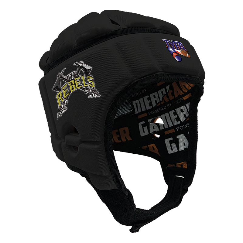 DTX Rebels - TYFA :: GameBreaker or GameBreaker-Pro Headgear with Free Cinch Pack and Lip Protector Mouthguard