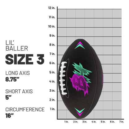 GameBreaker Custom Printed Football. Black football size 3