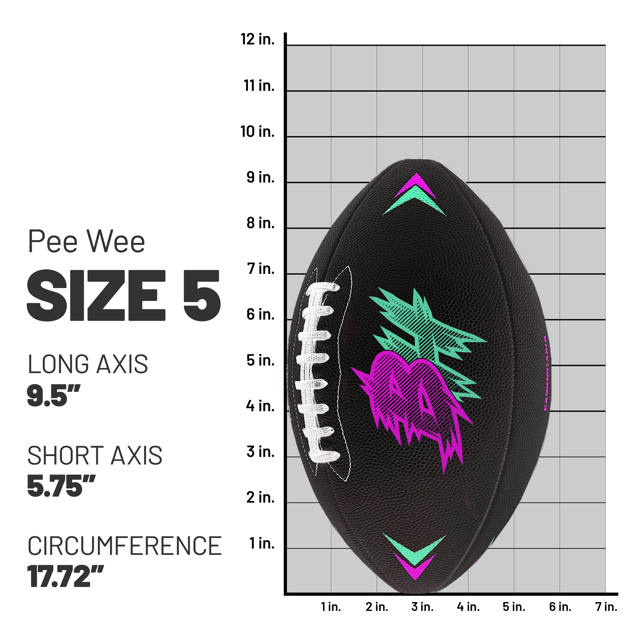 GameBreaker Custom Printed Football. Black football size 5