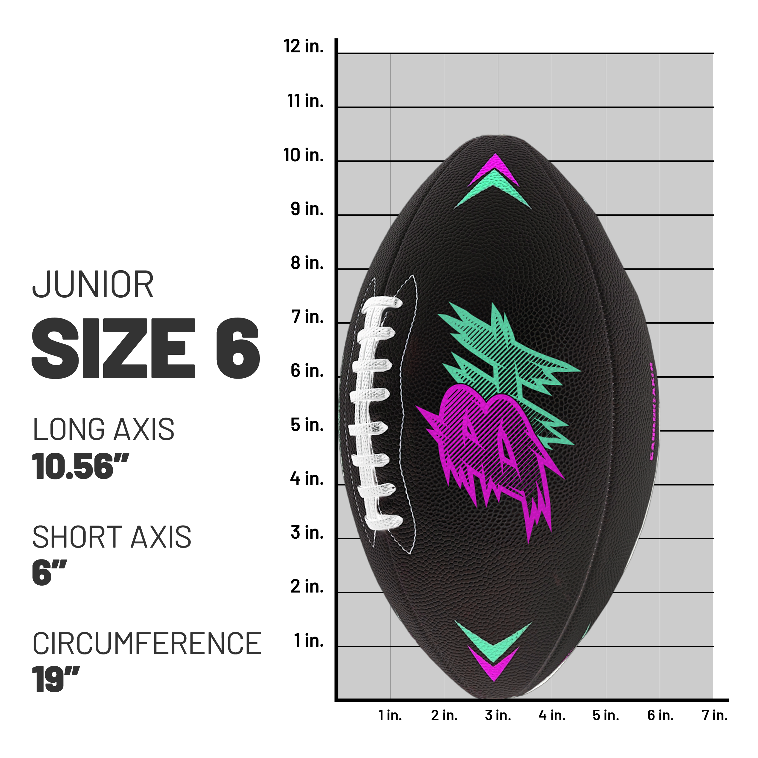 GameBreaker Custom Printed Football. Black football size 6