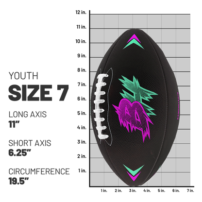 GameBreaker Custom Printed Football. Black football size 7