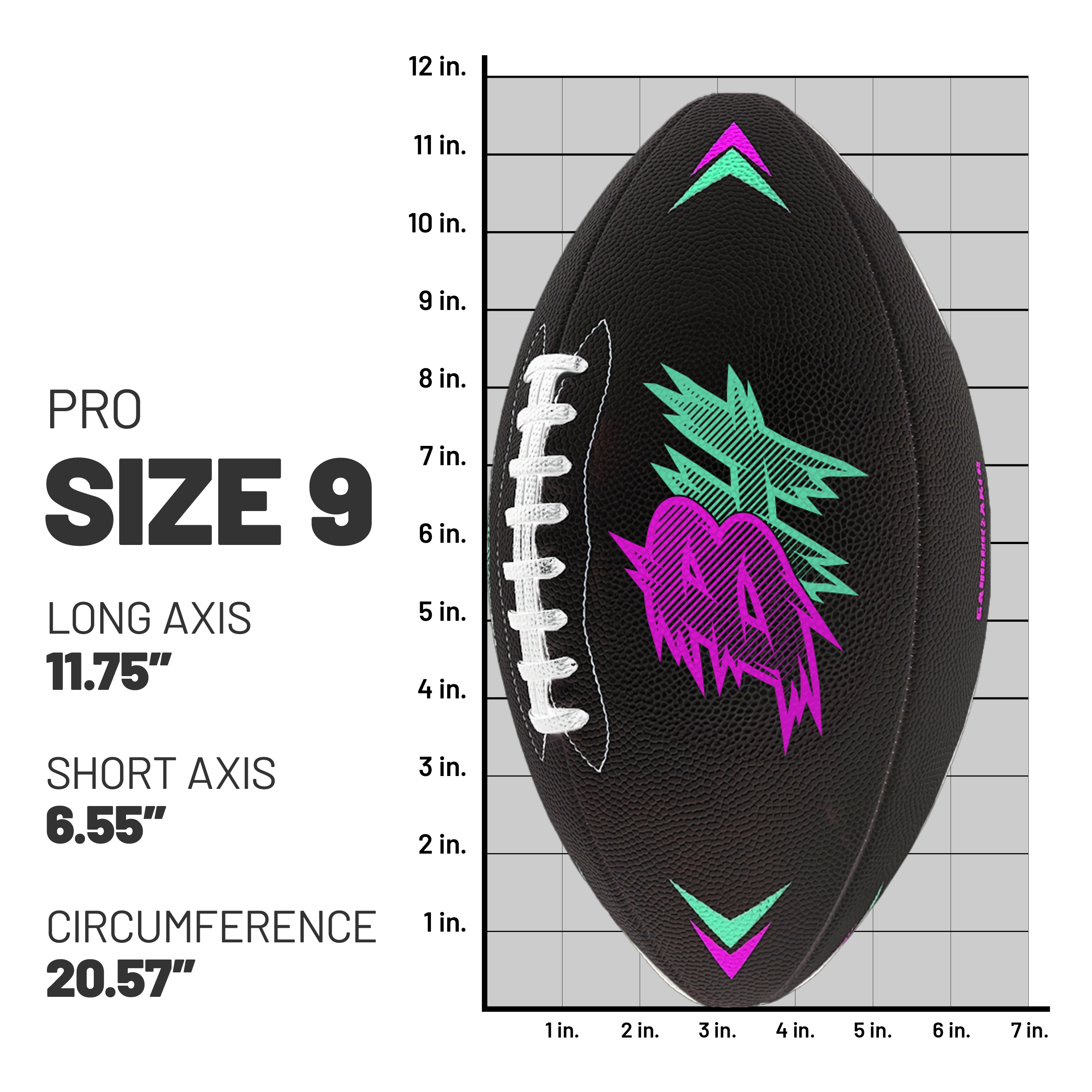 GameBreaker Custom Printed Football. Black football size 9