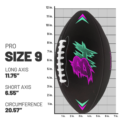 GameBreaker Custom Printed Football. Black football size 9