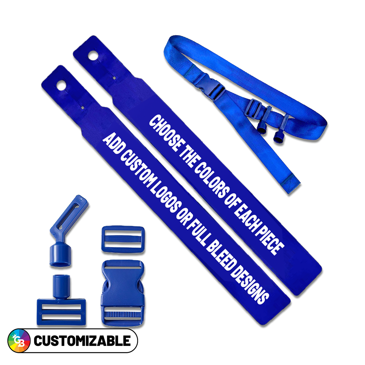 Poppaz Flag Football Belts - Custom Belt / 2 Flags / Poppaz