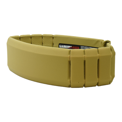 A tan molded rubber or foam accessory with a segmented, padded design and a small black brand label reading GAMEBREAKER, shown on a plain white background.