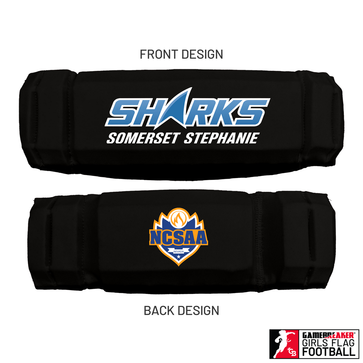 NCSAA - Somerset Stephanie Sharks :: AURA Headband with Free Cinch Pack and GameBreaker Lip Protector Mouthpiece