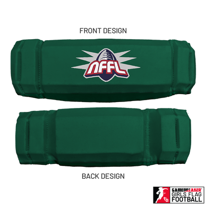 NARRAGANSETT FLAG FOOTBALL :: AURA GIRLS FLAG FOOTBALL HEADBAND WITH FREE CINCH PACK AND LIP PROTECTOR MOUTH PIECE