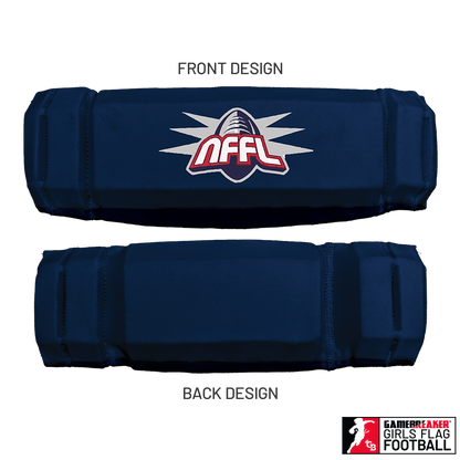 NARRAGANSETT FLAG FOOTBALL :: AURA GIRLS FLAG FOOTBALL HEADBAND WITH FREE CINCH PACK AND LIP PROTECTOR MOUTH PIECE