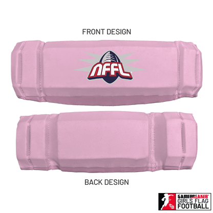 NARRAGANSETT FLAG FOOTBALL :: AURA GIRLS FLAG FOOTBALL HEADBAND WITH FREE CINCH PACK AND LIP PROTECTOR MOUTH PIECE