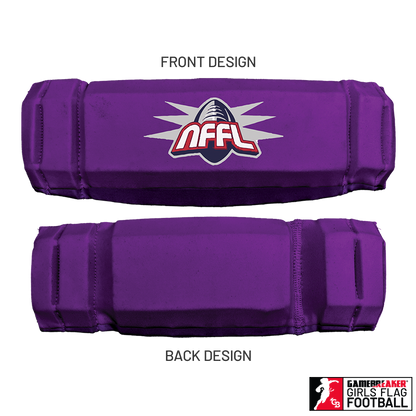 NARRAGANSETT FLAG FOOTBALL :: AURA GIRLS FLAG FOOTBALL HEADBAND WITH FREE CINCH PACK AND LIP PROTECTOR MOUTH PIECE