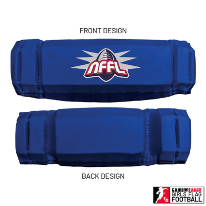 NARRAGANSETT FLAG FOOTBALL :: AURA GIRLS FLAG FOOTBALL HEADBAND WITH FREE CINCH PACK AND LIP PROTECTOR MOUTH PIECE