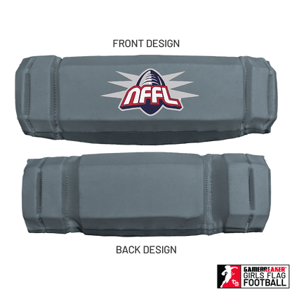 NARRAGANSETT FLAG FOOTBALL :: AURA GIRLS FLAG FOOTBALL HEADBAND WITH FREE CINCH PACK AND LIP PROTECTOR MOUTH PIECE