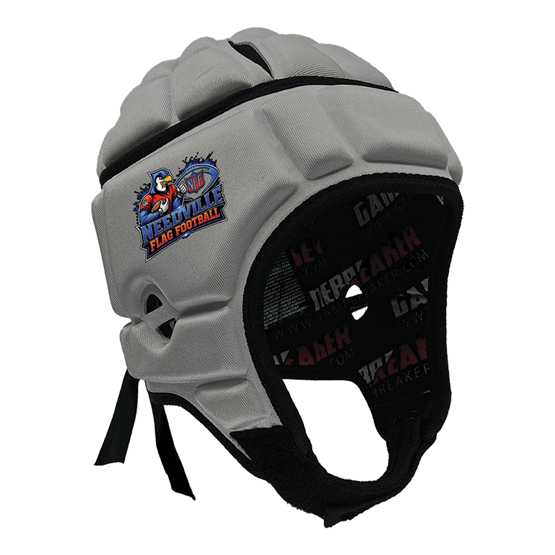 Needville Flag Football - Silver :: GameBreaker Headgear with Free Cinch Pack and Gamebreaker Lip Protector Mouthpiece