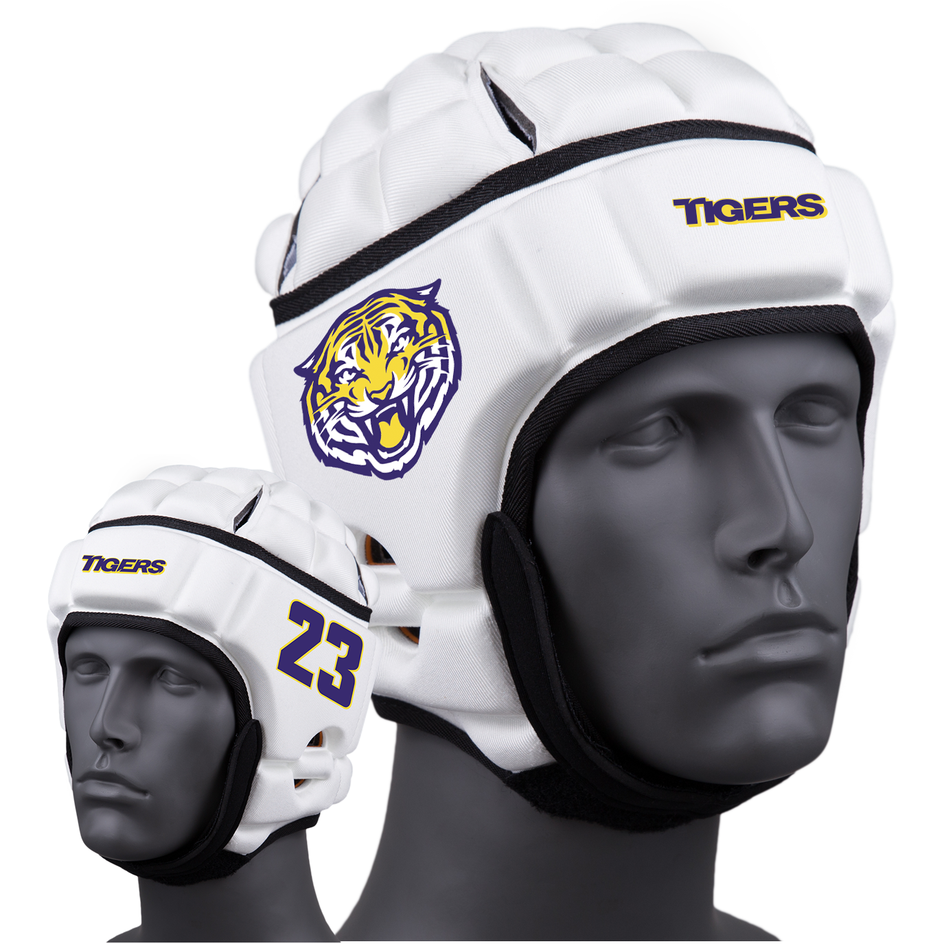 PROSPER WHITE TIGERS :: GAMEBREAKER OR GAMEBREAKER-PRO HEADGEAR WITH FREE CINCH PACK AND Gamebreaker Lip Protector Mouthpiece