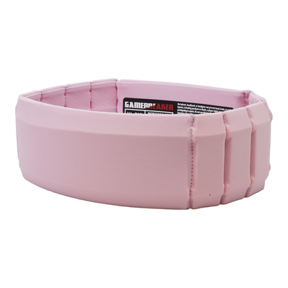 A light pink padded band with a visible GAMEBREAKER brand label inside the headband, shown on a plain white background.