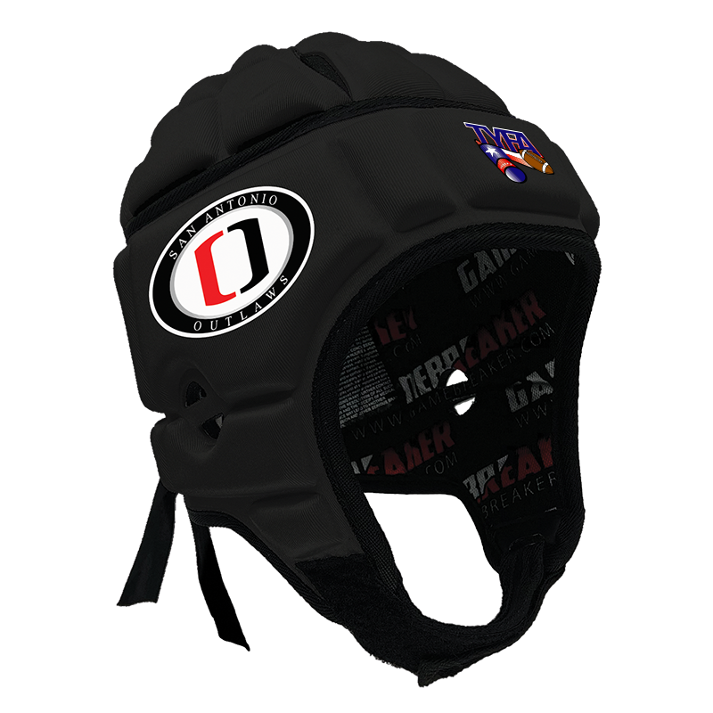 San Antonio Outlaws - TYFA :: GameBreaker or GameBreaker-Pro Headgear with Free Cinch Pack and Lip Protector Mouthguard