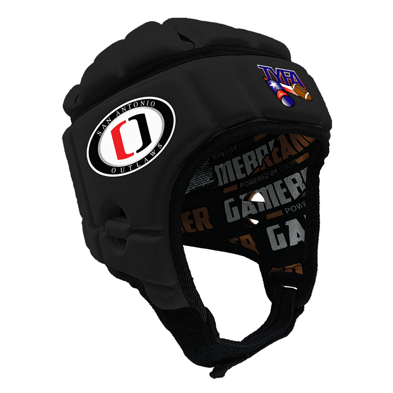 San Antonio Outlaws - TYFA :: GameBreaker or GameBreaker-Pro Headgear with Free Cinch Pack and Lip Protector Mouthguard