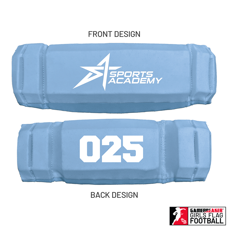 Sports Academy Girls Flag Football :: AURA Headband with Free Cinch Pack and Gamebreaker Lip Protector Mouthpiece