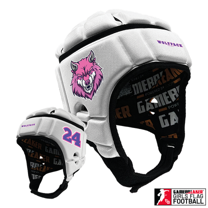 Wolfpack Girls Flag Football :: GameBreaker or GameBreaker-Pro Headgear With Free Cinch Pack And Gamebreaker Lip Protector Mouth Guard