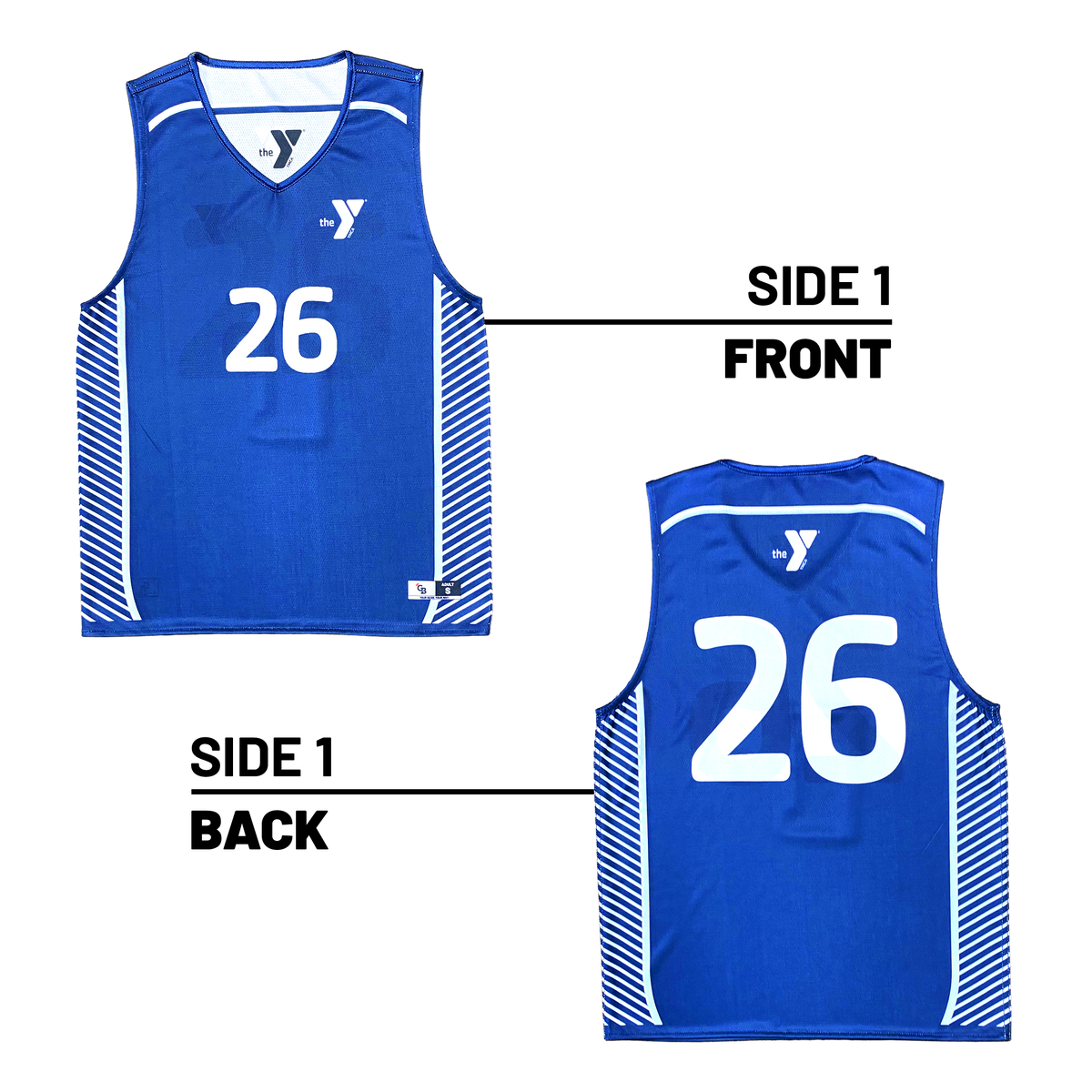 YMCA of Greater Des Moines :: Lightweight V-Neck Reversible Basketball Jersey