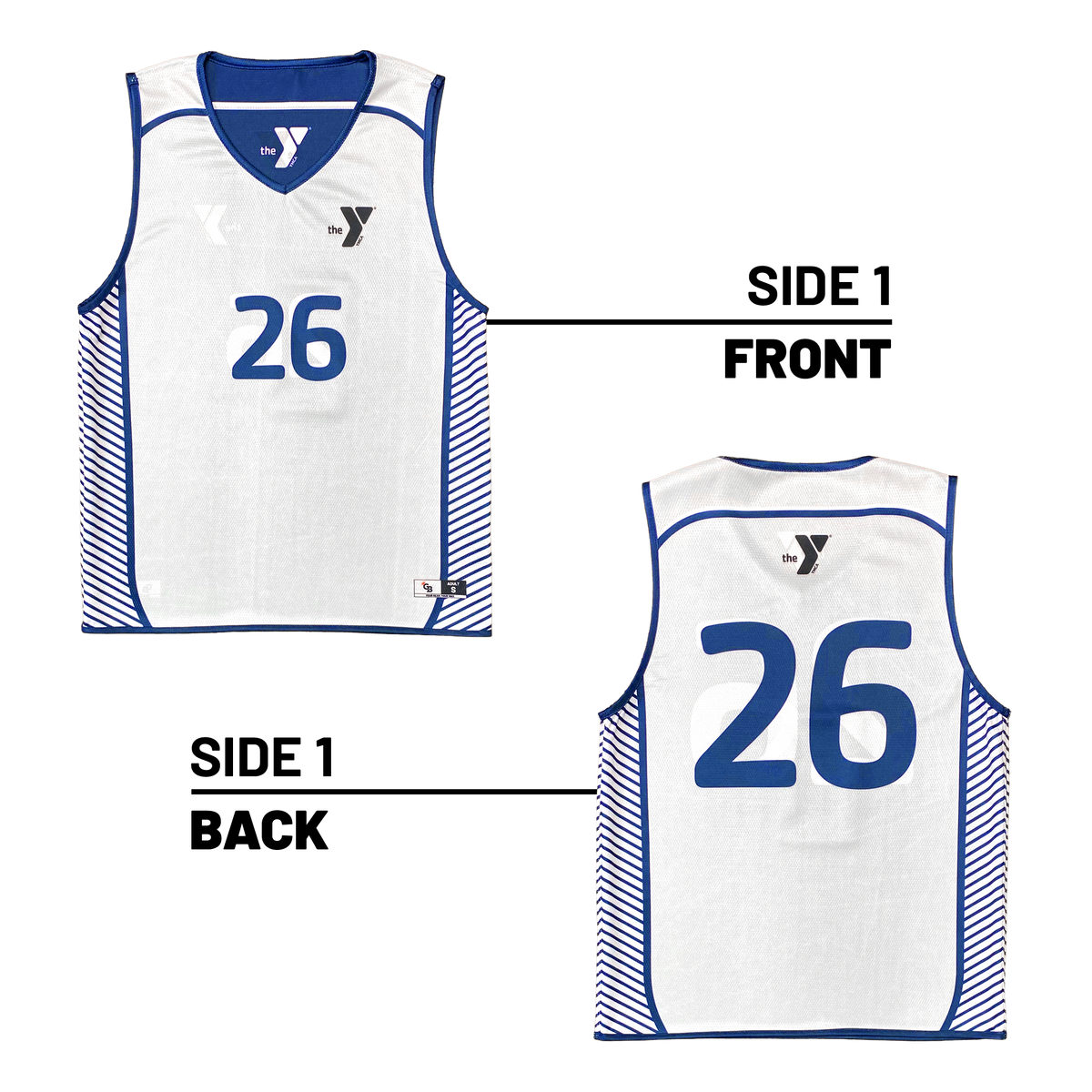 YMCA of Greater Des Moines :: Lightweight V-Neck Reversible Basketball Jersey