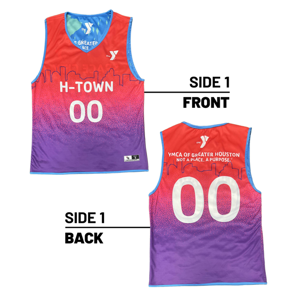 YMCA of Greater Houston :: Lightweight V-Neck Reversible Basketball Jersey