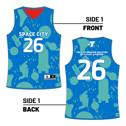 YMCA of Greater Houston :: Lightweight V-Neck Reversible Basketball Jersey