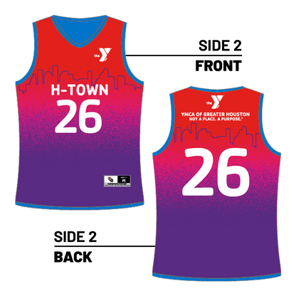 YMCA of Greater Houston :: Lightweight V-Neck Reversible Basketball Jersey