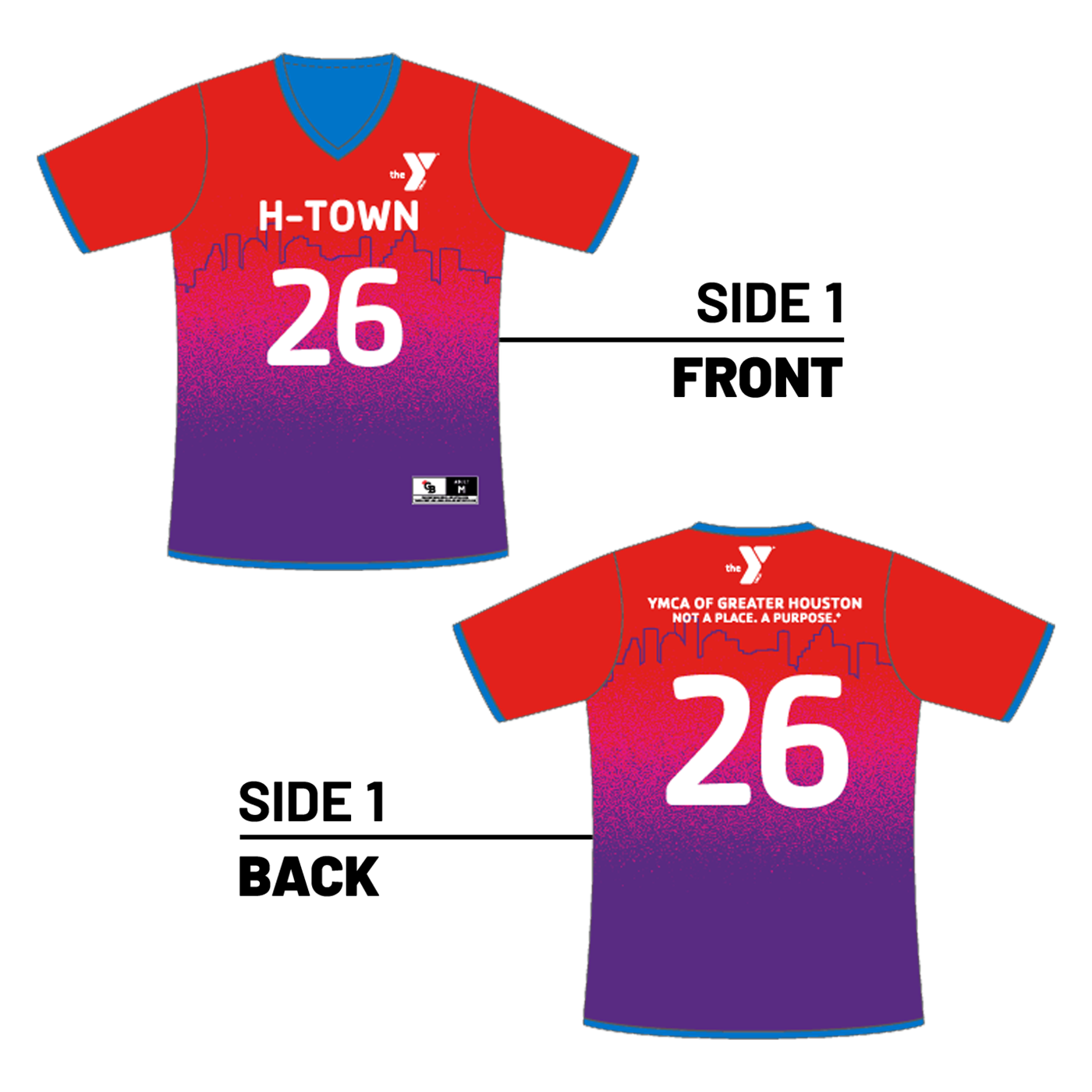 YMCA of Greater Houston :: Lightweight Reversible Flag Football Jersey