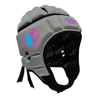 product image of light grey gamebreaker multi sport headgear with custom logo