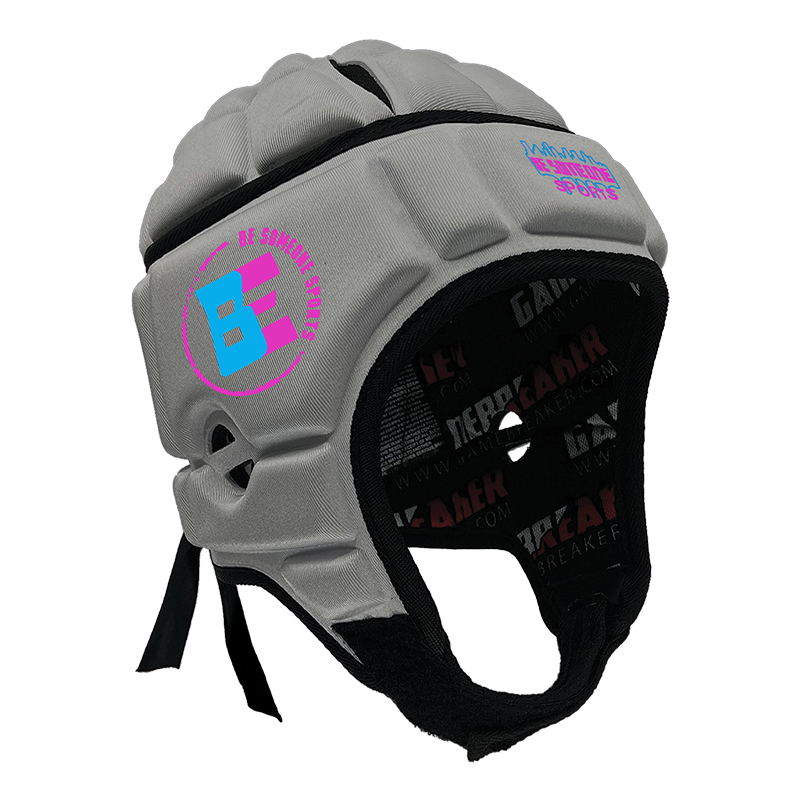 product image of light grey gamebreaker multi sport headgear with custom logo
