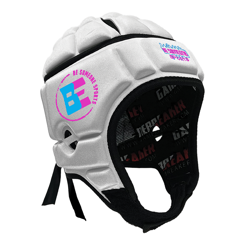 product image of white gamebreaker multi sport headgear with custom logo