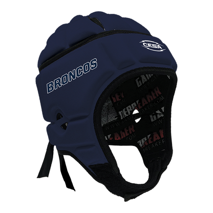 CFSA - Broncos :: GameBreaker or GameBreaker-PRO Headgear With Free Cinch Pack And Gamebreaker Lip Protector Mouth Guard